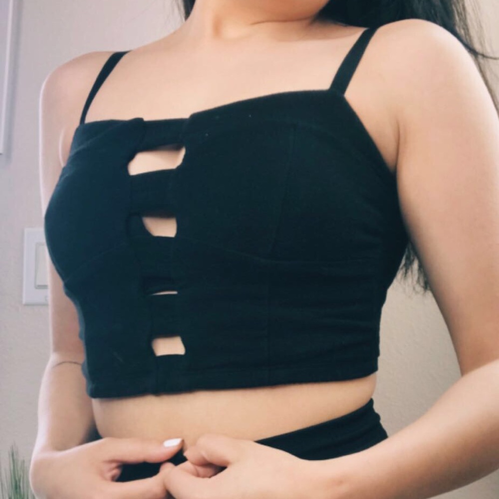 Black crop top